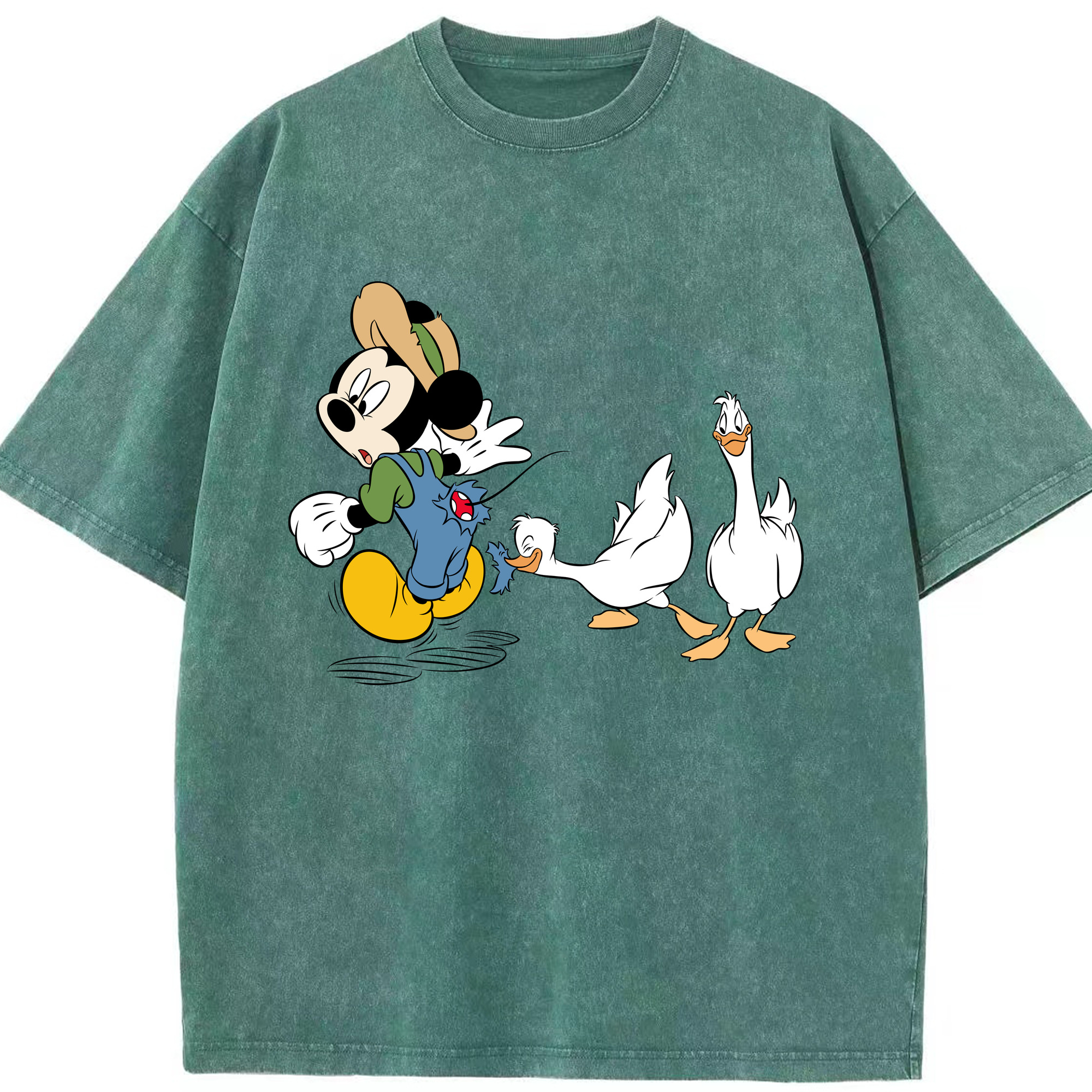 （画像用） ミッキーマウス Mickey Mouse 綿100% ヴィンテージ風 半袖Tシャツ（フロントプリント）